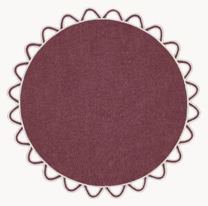 Tovaglietta rotonda con bordo ricamato Halo