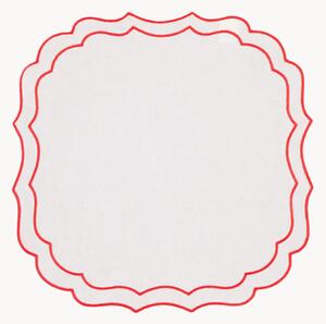 Tovaglietta americana antimacchia con bordo ricamato Greta