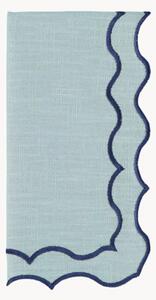Tovagliolo con bordo ricamato Navy