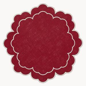 Tovaglietta americana a forma di fiore con bordo ricamato Íris