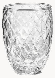 Set di 6 bicchieri in vetro soffiato artigianali Diamond