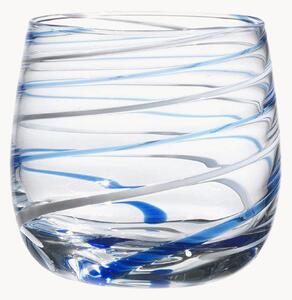 Set di 6 bicchieri in vetro soffiato Twister