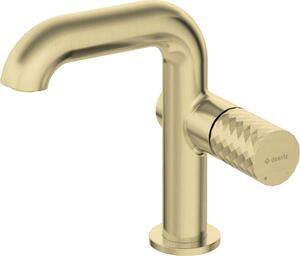 Rubinetto da lavabo Deante Gold con bocca rettangolare, ottone