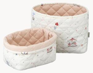 Set di 2 cestini in cotone organico Carousel