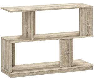 HOMCOM Tavolino da Caffè Moderno a S con 3 Ripiani per Soggiorno e Salotto, 90x30x61 cm, Legno | Aosom Italy