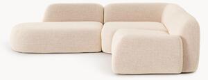 Divano angolare componibile 4 posti in bouclé con chaise longue Wolke