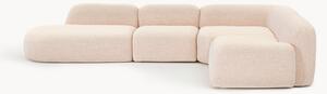 Divano angolare componibile XL in bouclé con chaise longue Wolke