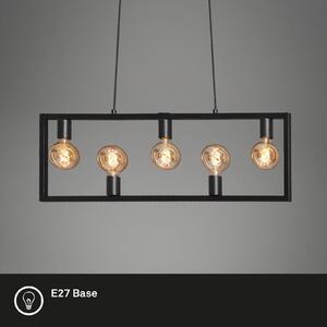 Lampada a sospensione Briloner 5xE27 98CM lampada a sospensione 150CM lampada a sospensione nero
