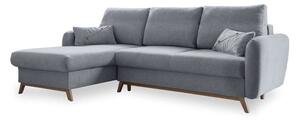 Divano letto angolare grigio chiaro, angolo sinistro Scandic Lagom - Miuform