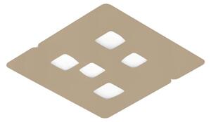 Lampada a Soffitto GISELLE P/M 5XGX53 Max 5x8W in Alluminio Tortora, Design Moderno Biemissione 120° per Interni - Gealuce