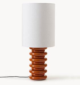 Grande lampada da tavolo con base in legno Nicolas