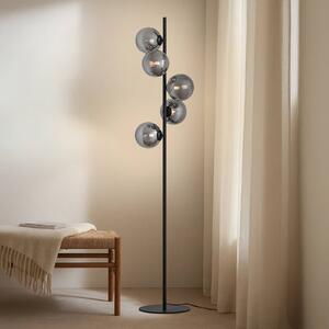 Lampada da terra Orbelia Lindby, Nero, Soggiorno / Sala da pranzo, Vetro, Moderno, Lampada da terra