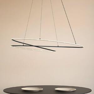 Lucande Lampada LED a sospensione Gavril, 100 cm, nera, dimmerabile Gavril Lucande,, Nero, Soggiorno / Sala da pranzo, Metallo, Moderno