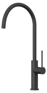 Granitan | Miscelatore da cucina - Rubinetto girevole - Rubinetto girevole a 360° - Nero - Risparmio d'acqua - Stile loft - SLIM