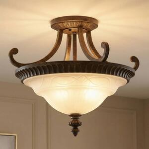 FEISS Plafoniera soffitto DRAWING, dimmerabile, Marrone / Ruggine, Soggiorno / Sala da pranzo, Metallo, Antico, Plafoniera