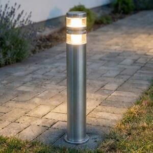Lampioncino da giardino LANEA Lindby, Alluminio / Grigio / Zincato, Acciaio Inox, Moderno, Lampada LED da esterni