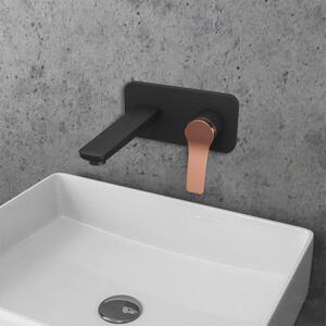 Mitigeur lavabo murale incassabile ANDARE en chrome RAV SLEZAK Finition: Cromo nero e oro rosa