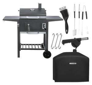 Barbecue da giardino con copertura 105x110x50 cm Kaminer