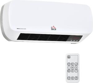 DecHome Stufa Elettrica da Parete con Telecomando Temperatura Regolabile e Timer Bianco - 826DH54