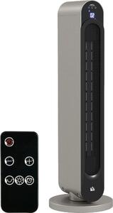 DecHome Stufa Elettrica Oscillante a 3 Modalit, Temperatura Regolabile e Telecomando, 25x73.5 cm colore Argento - DCH-820287A