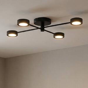 Nordlux Plafoniera soffitto Clyde Flex, dimmerabile, Nero, Soggiorno / Sala da pranzo, Metallo, Plafoniera
