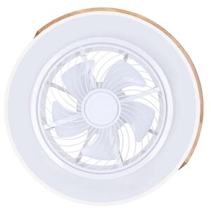 Brilagi-LED Dimmerabile lampada con ventilatore LED/30W/230V 3000-6500K bianco/rovere + telecomando