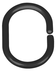 Set di 12 ganci neri per barra doccia - Wenko