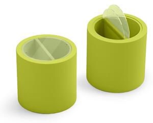 Tavolino contenitore, frigo bar da esterno, tavolino due scomparti da esterno BLOK PARTY Dimensioni � 55x h 55 cm colore Perla