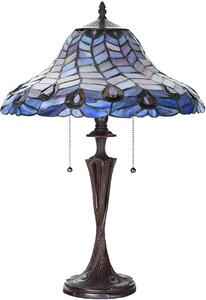 Lampada da tavolo Tiffany Clayre & Eef Ø 40x60 cm in vetro blu violetto