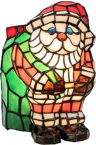 Lampada da tavolo Tiffany LumiLamp Babbo Natale in vetro 17x11x22 cm attacco E14