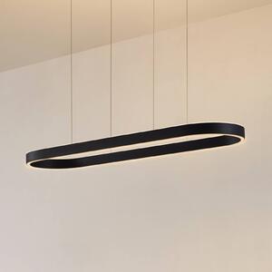Lucande Lampada LED a sospensione Melinay, nero, CCT, Tuya Melinay Lucande, dimmerabile, Nero, Soggiorno / Sala da pranzo, Alluminio, Moderno