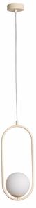 Lampada a sospensione in vetro Dione ALDEX, dimmerabile, Crema / Ambra, Soggiorno / Sala da pranzo, Vetro, Moderno, Lampada a sospensione