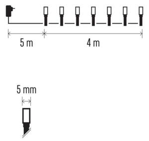 Catena luminosa LED per esterni 40xLED/9m IP44 bianco freddo