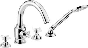 4-hole bathtub mixer with shower set