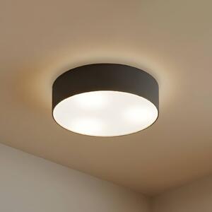 Plafoniera soffitto Sebatin Lindby, dimmerabile, Alluminio / Grigio / Zincato, Camera da letto, Tessuto / Stoffa / Seta, Moderno, Plafoniera
