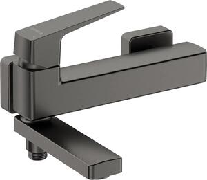 Wall-mounted bathtub mixer - with folding spout