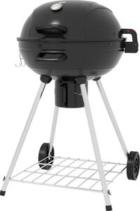 Barbecue a carbonella Fortuna Lai con griglia, ruote, ripiano, raccoglitore di cenere e termometro integrato in metallo