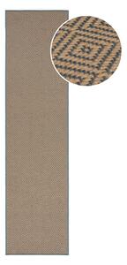 Passatoia blu/di colore naturale in iuta 60x230 cm Diamond – Flair Rugs