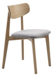 Sedia da pranzo in colore grigio chiaro-naturale Elim - Unique Furniture