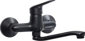 Wall-mounted washbasin mixer