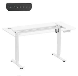 Scrivania elettrica regolabile in altezza Ergo Office altezza massima 1160 mm max - 80 kg senza piano d'appoggio bianco ER-400 W