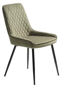 Sedia da pranzo in velluto verde Milton - Unique Furniture