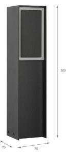 Lampada da esterno LED MODO, 4,8 W/230 V, 4000 K, IP54, 30 cm, nera
