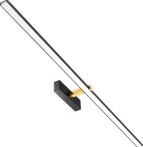 Applique LED Venus con immagine, nero-oro-bianco, 24 W, luce bianca neutra, 1640 lm, metallo, dimensioni: 5 x 120 x 13 cm, IP44, IdeaLED