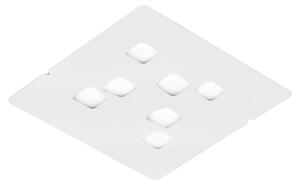 Lampada a Soffitto GISELLE P/G 7XGX53 Max 7x8W in Alluminio Bianco, Design Moderno Biemissione 120° per Interni - Gealuce