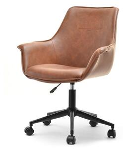 Sedia girevole ARACELY - marrone / nero