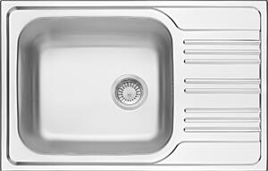 1-bowl steel sink with drainer