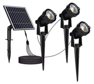 SET 3x Lampada solare LED da esterno 3xLED/1,2W/3,7V IP65 3000K 4000 mAh