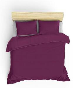 Biancheria da letto in viola scuro in cotone renforcé per letto matrimoniale 200x200 cm – Mijolnir