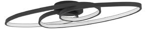 Plafoniera Contemporanea Gianella Alluminio Nero Luce Led Integrato 38W
